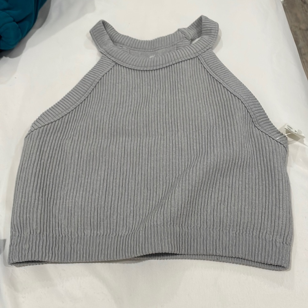 aerie crop top with built in bra